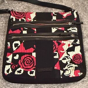 Vera Bradley Alice in Wonderland Black Quilted Crossbody Bag